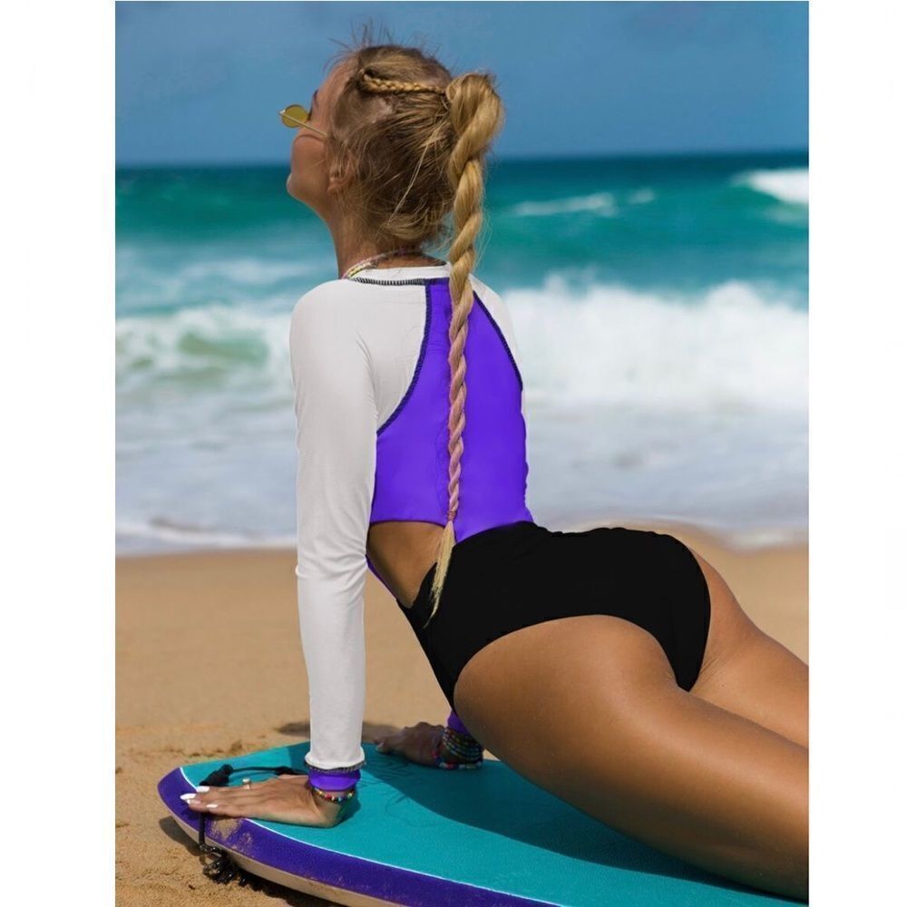Colorblock Cut Out Waist One Piece Swimsuit - Picture 3 of 5